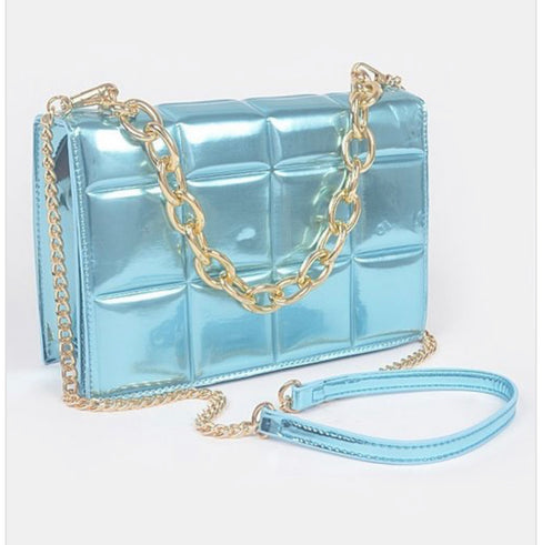 METALLIC VIBEZ PURSE (BLUE)