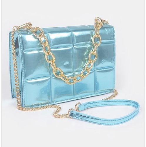 METALLIC VIBEZ PURSE (BLUE)