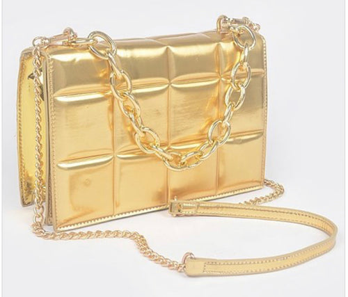 METALLIC VIBEZ  PURSE (GOLD)