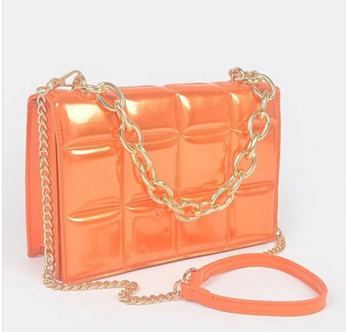 METALLIC VIBEZ PURSE (ORANGE)