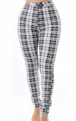 PLAID PANTS (BLACK/WHITE)