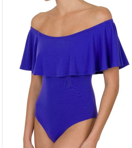 RUFFLE BODYSUIT (ROYAL BLUE)